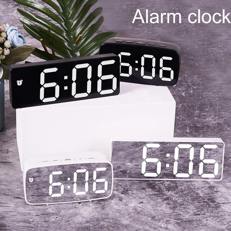 

Simple LED Electronic Alarm Clock Snooze Electronic Clock Alarm Clock Battery for Children Digital Alarm USB Wake Up Table Clock