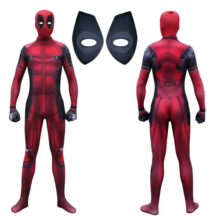 Halloween Deadpool Cosplay Costume Superhero Adults Kids Zentai Suit Men Boys Male Full Bodysuit Jumpsuit