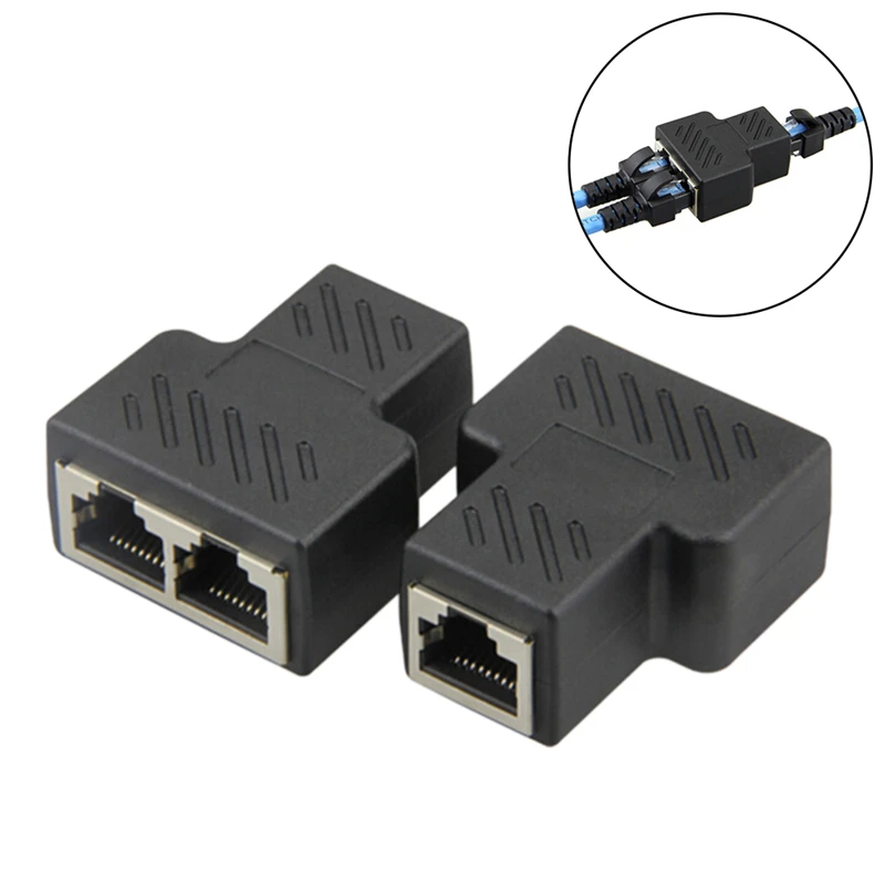 

Адаптер локальной сети RJ45, разъем разветвителя «один в два»