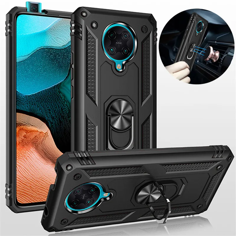 

For Xiaomi Poco F2 Pro 5G Case Armor Magnet Metal Ring Shockproof Case For Poko Little Pocophone F2 Pro F 2 Pro F2Pro Back Cover
