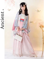 new summer hanfu tang dynasty traditional chinese dress folk dance costume fairy princess modern hanbok asian sweet fresh pink