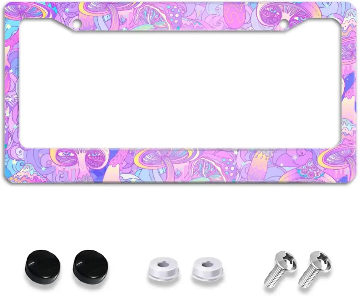 Фиолетовая рамка для номерного знака в виде гриба держатель автомобильной бирки