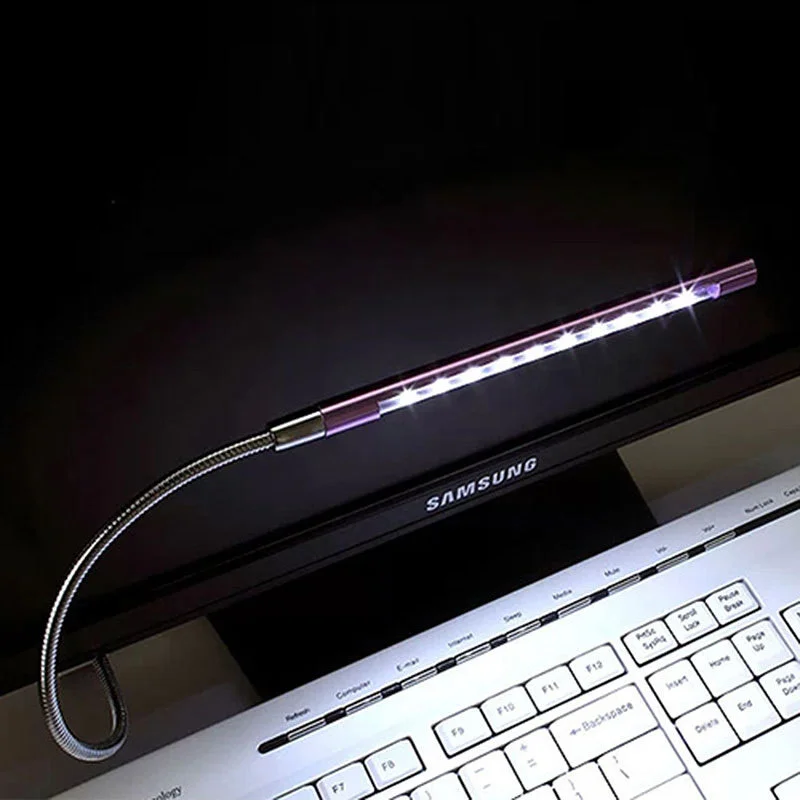 NEW Metal Material USB LED Light Flexible Book Light Reading Lights Notebook Laptop Computer Keyboard Reading Lighting Mini Led
