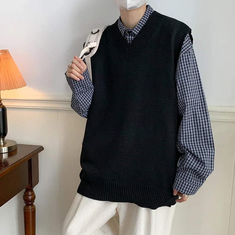 Свитер-жилет мужская уличная одежда повседневная свободная весенне-осенняя