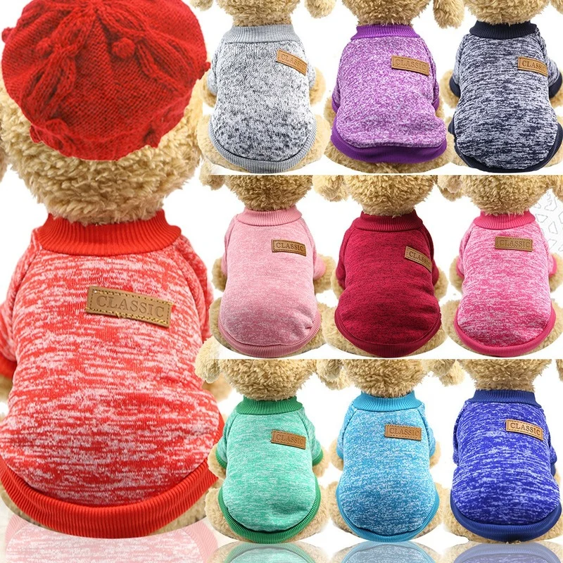 

Dog Clothes Puppy Warm Sweater Pug Winter Costumes Coat For XS-2XL Small Big Pets Clothing Accessories Articles