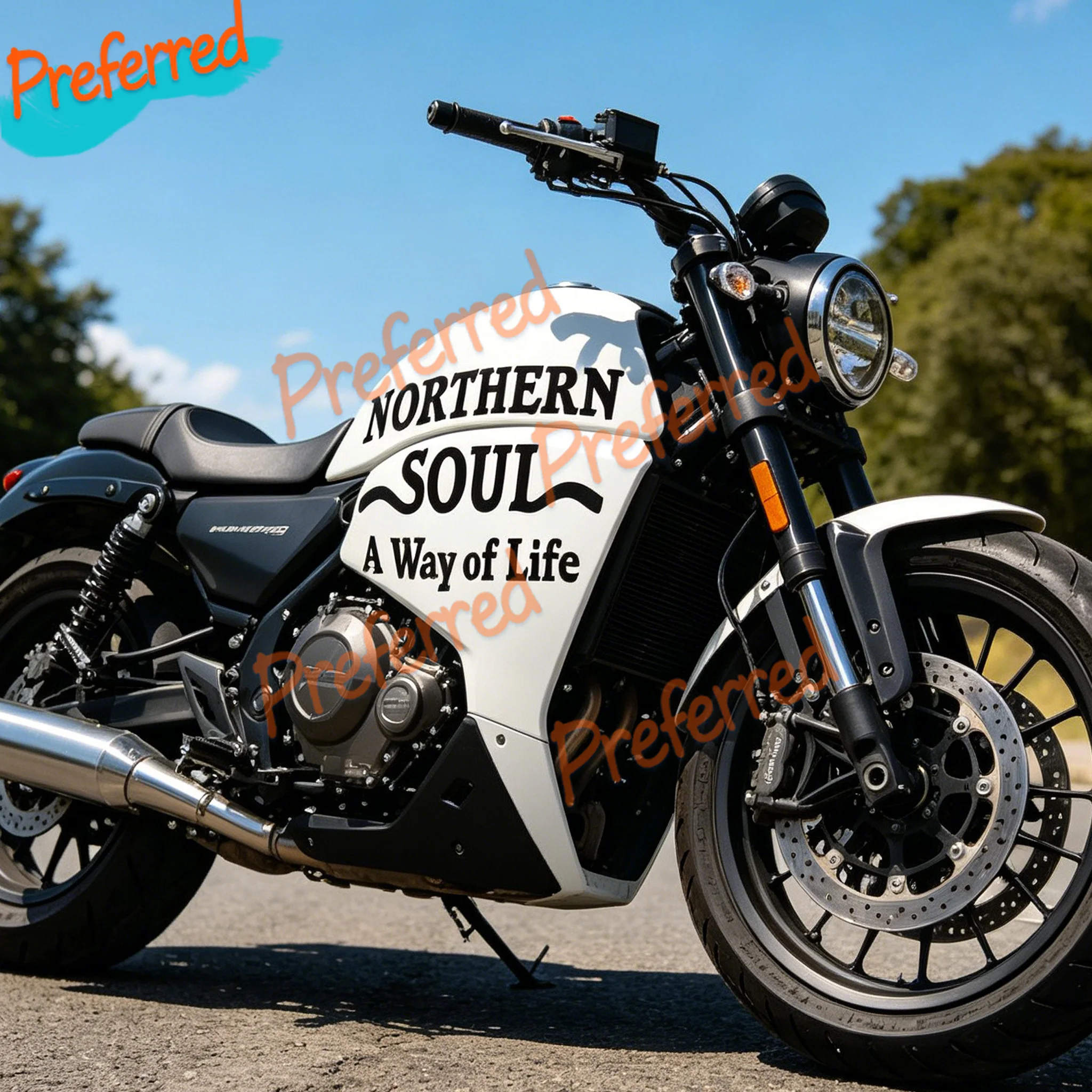 Фото 2 наклейки Northern Soul Decal Sticker Tamla Motown Mod Trojan Scooter LI TV SX GP PK PX, настраиваемые в любом размере - без фона №2
