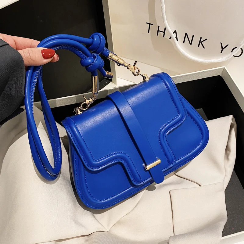 

Women's Bag New High-end Fashion Solid Color Underarm Shoulder Bag Saddle Bag Drawstring Motorcycle Messenger Bag Black Handbag