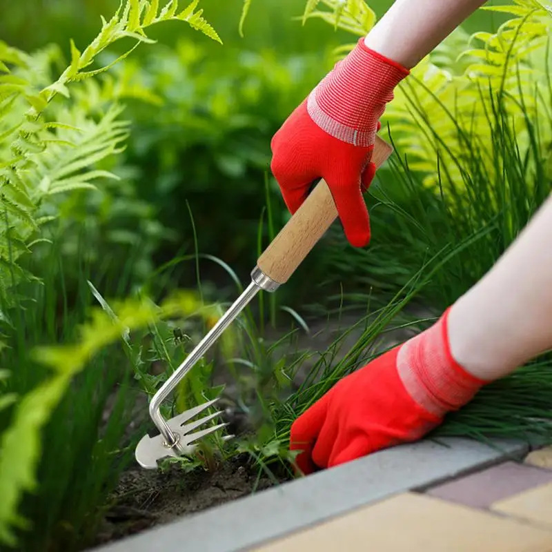 

Weeder Hoe Root Remover Outdoor Portable Manual Gardening Tool Small Hoe Stainless Steel Weed Puller Hand Tool Mini Cultivator