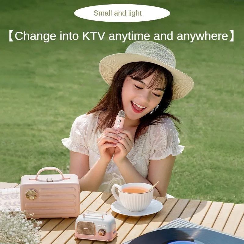 

Sing Bar Dingding Bus Mini K Song Speaker L2 Bluetooth Wireless Microphone Audio Integrated Machine Outdoor Home KTV Audio