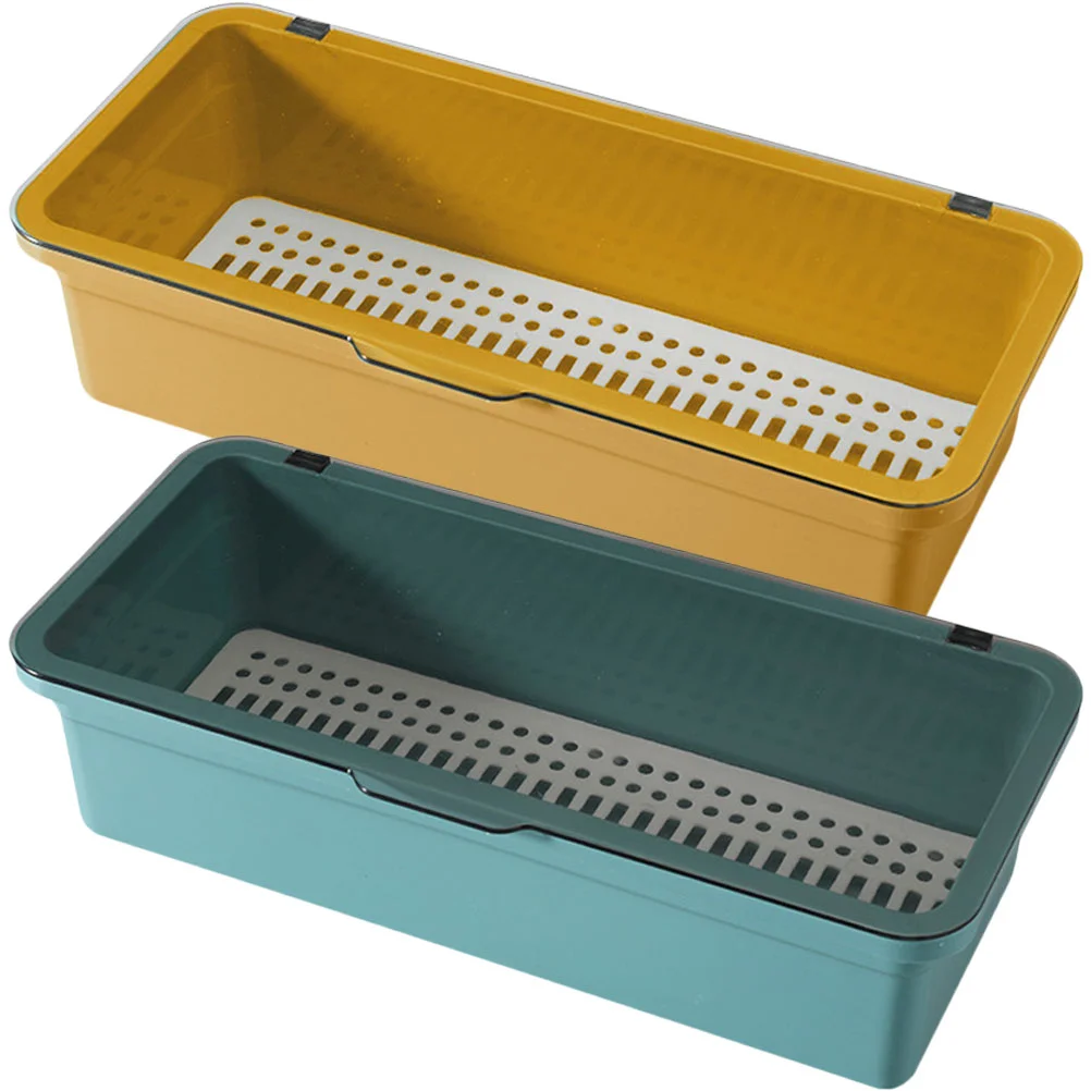 

Utensil Box Organizer Cutlery Tray Storage Kitchen Holder Silverware Chopsticks Flatware Drain Container Rack Chopstick Drawer
