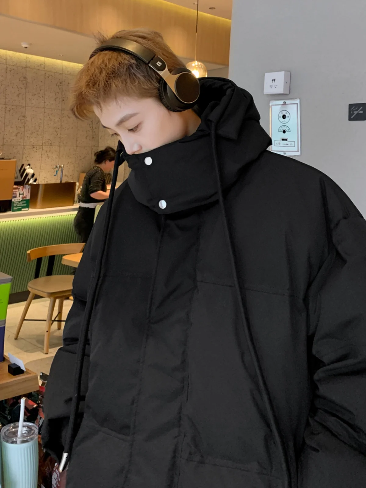 Мужское пуховое пальто с хлопковой подкладкой American High Street зима 2023 новое