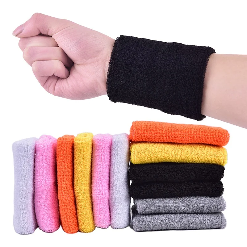 

1PC Sport Wristband Fitness Gym Wrist Sweatband Tennis Volleyball Wrist Brace Sport Safety Wrist Support Sweat Band Protector