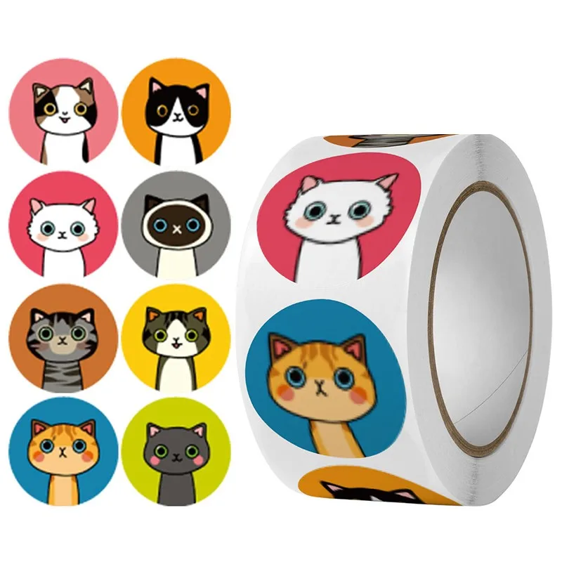 

500 шт./рулон, наклейки на альбом «панда»