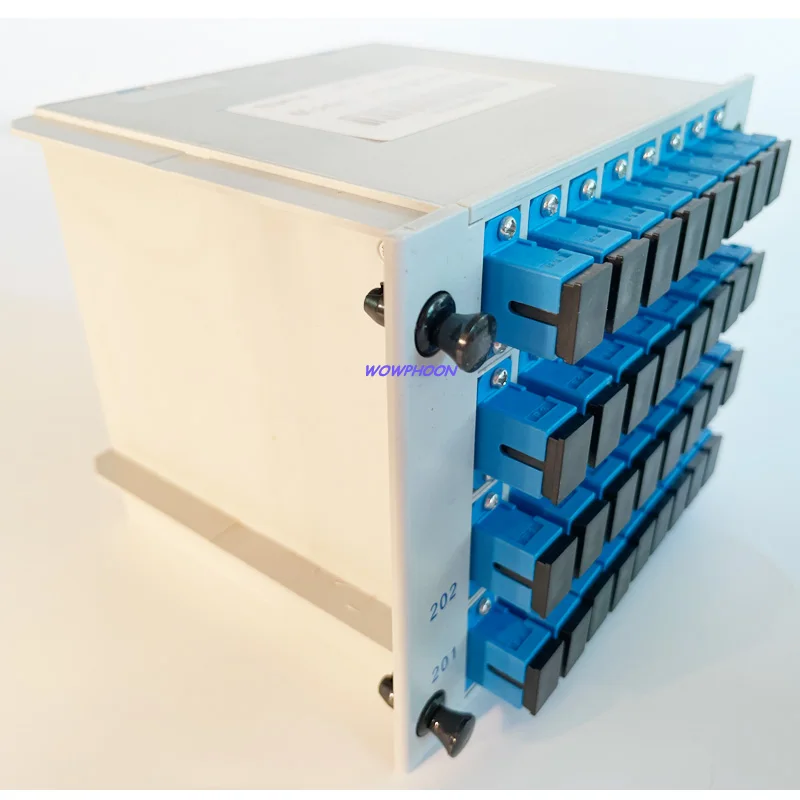 1*32 SC APC Fiber Optic Splitter 1x32 Optical PLC Splitter Cassette Box Card Inserting Type Optical FTTH PLC Splitter SC UPC