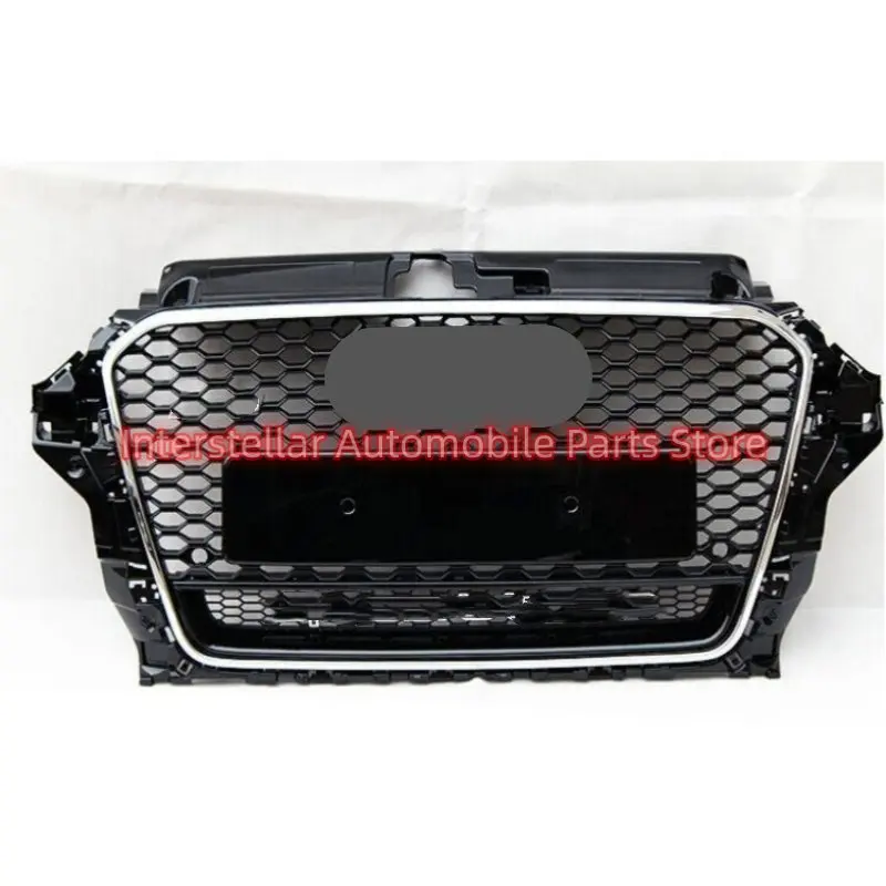 

Honeycomb Grill Mesh Black And Silver for Audi A3/S3 8V 2014 2015 2016 RS3 Quattro Style Hex Mesh Front Bumper Hood Grille