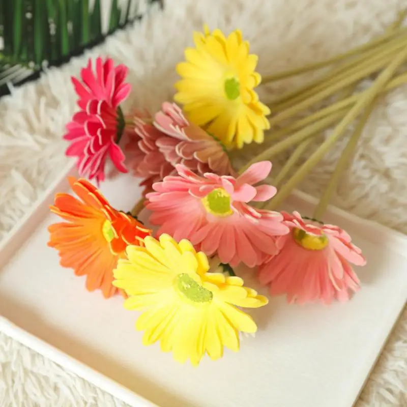 Gerbera Rich Colors Grace Fresh Прозрачная эластичная имитация Уникальный стиль