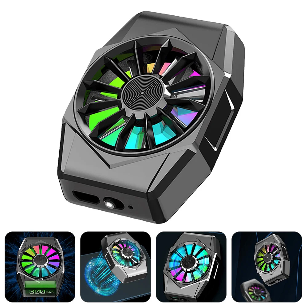 

Cooler Fan Colorful LED Cooling Clamp Magnetic Fixation Phone Cooler