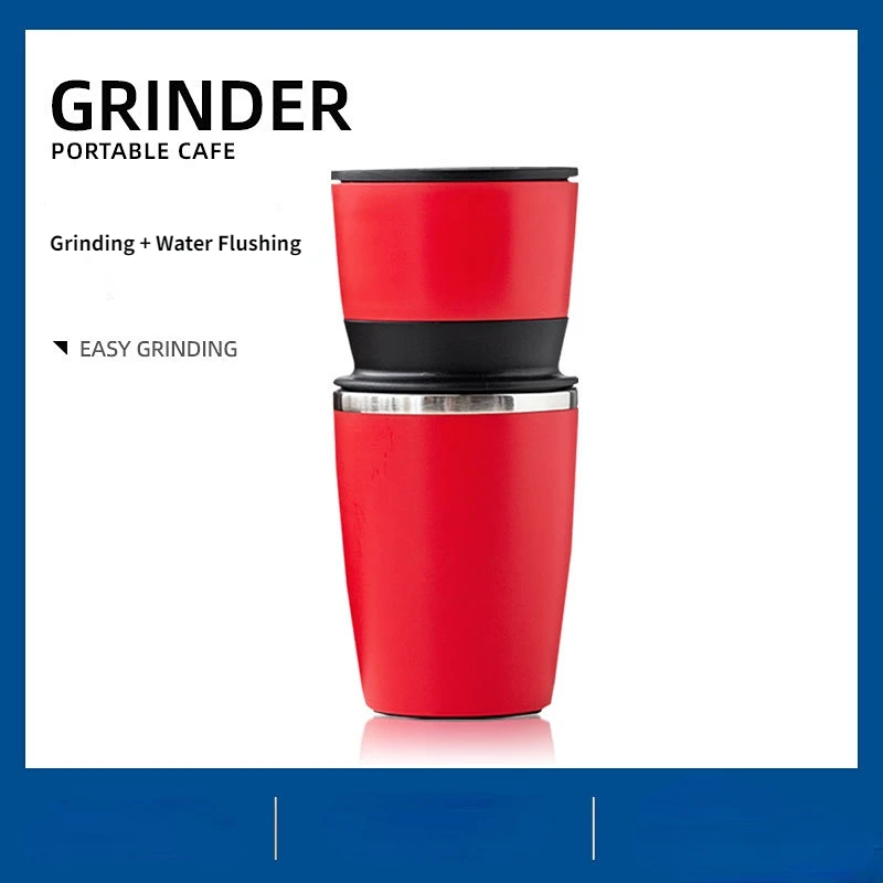 

New Portable Coffee Cup Coffee Grinder Home Hand Coffee Maker Stainless Steel 2-in-1 Multi-purpose Coffee cup