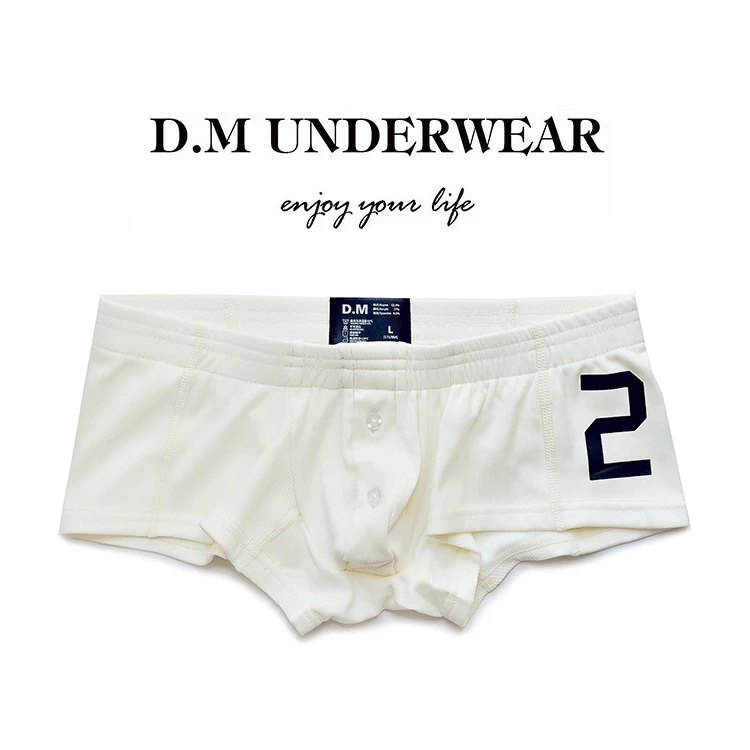 Men's Sexy Underwear Fashion Design Boyshort Boxers Comfortable Solid Color Underpants for Men Boy Cosplay Party