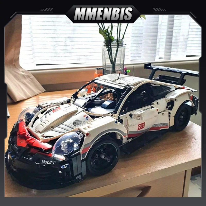 

Porsche 911 RSR Super Racing Car Formula Building Blocks Bricks City Speed Bricks Toys Adult Kids Children Gifts Model 42096