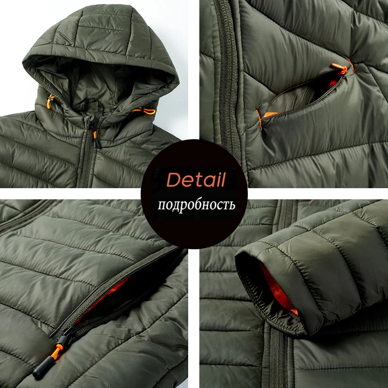 2022 Men New Autumn Winter Warm Waterproof Parkas Jacket Coat Mens Hooded Casual Outwear Detachable Hat Outfits Parkas Coat Male