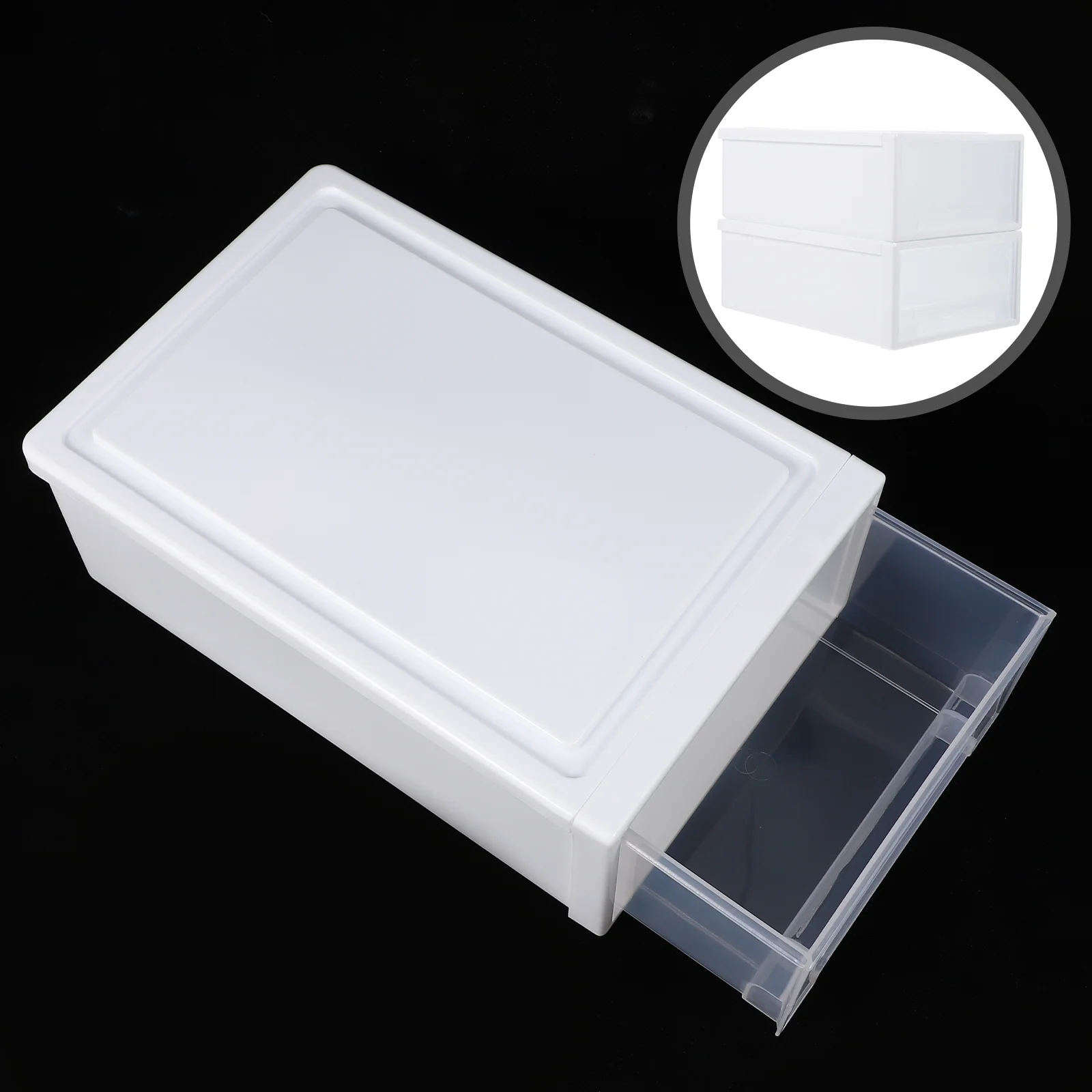

2 Pcs Plastic To Go Containers Clothes Containers Drawer Shoes Organizer Clothing Holder