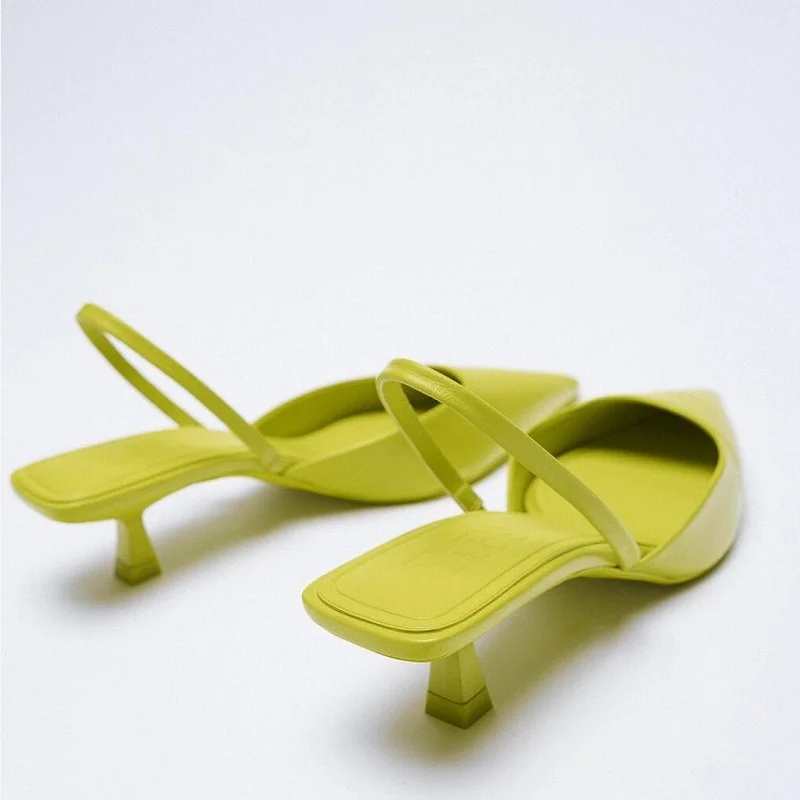 Pointed High Heel Sandals for Women Fashion Sexy Women Shoes 2022 Summer New Mules Heels Women Luxury Plus Size 42 Sandals Women