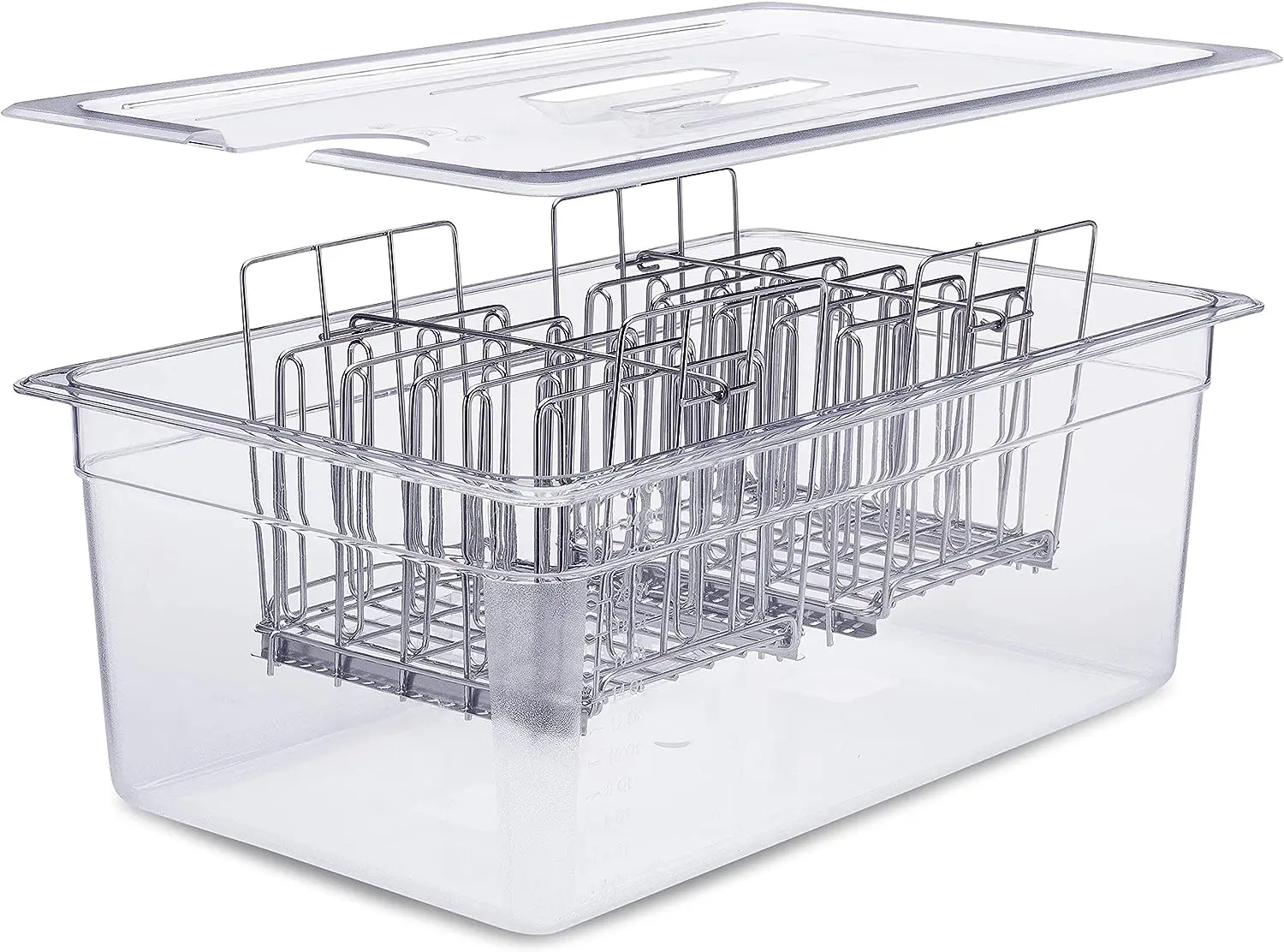 

Large Sous Vide Container with Lid and Racks Kit | Sous Vide Accessories | Large Sous Vide Container with Lid and 2 Racks | Sou