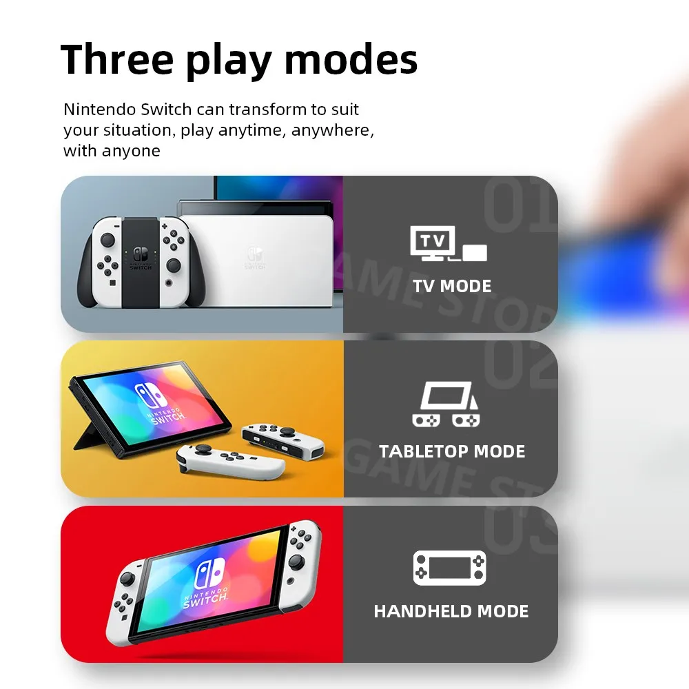 Игровая консоль Nintendo Switch OLED 7 дюймов, цветной белый и неоновый  набор, 64 ГБ, внутреннее хранилище, 100% оригинал | AliExpress