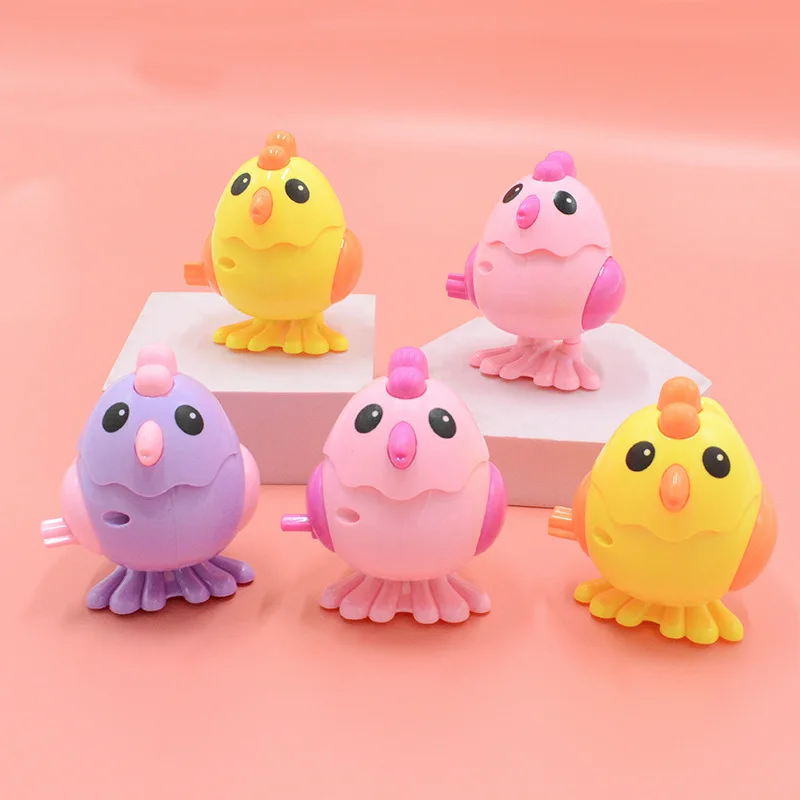 

New Clockwork Toy Children's Cartoon Cute Jumping Chicken Puzzle Kindergarten Shangjin Small Animal Baby Gift