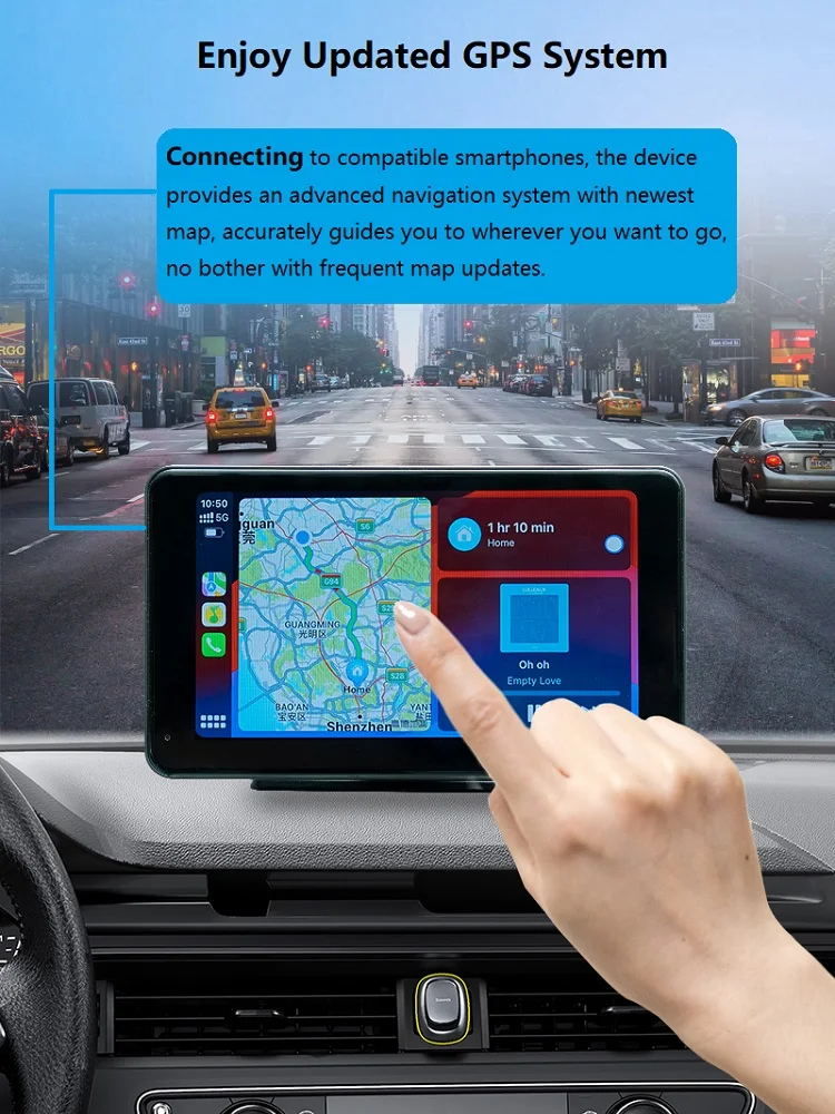 7-дюймовый автомобильный экран стерео Carplay Android Auto беспроводная автомобильная
