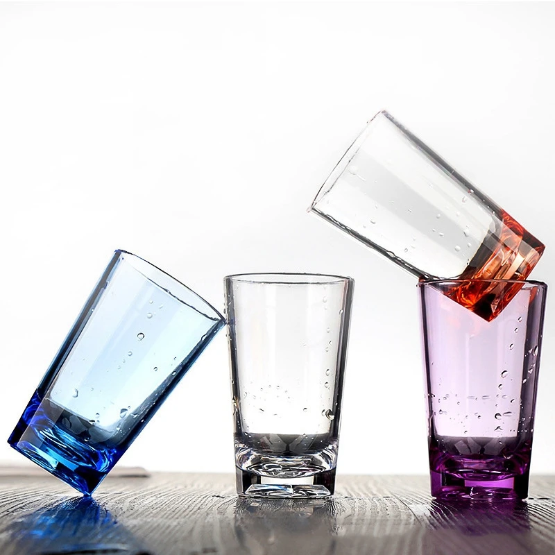 

Набор из 12 пластиковых стаканов, устойчивые к разрыву акриловые стаканы объемом 140 мл, стеклянные стаканы для напитков для домашвечерние (4 ц...