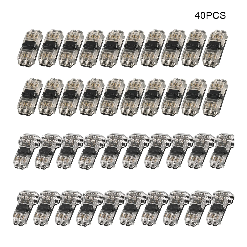 

40 Pieces 3 Way Wire Connectors Low Voltage No Stripping Terminals