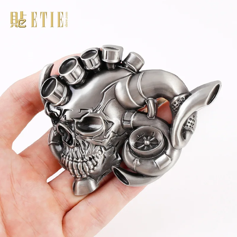 

Turbo Skull Stereo Metal Logo Bear Cross-country Metal Entrepreneurial Personality Car Stickers Zinc Alloy 7x8cm