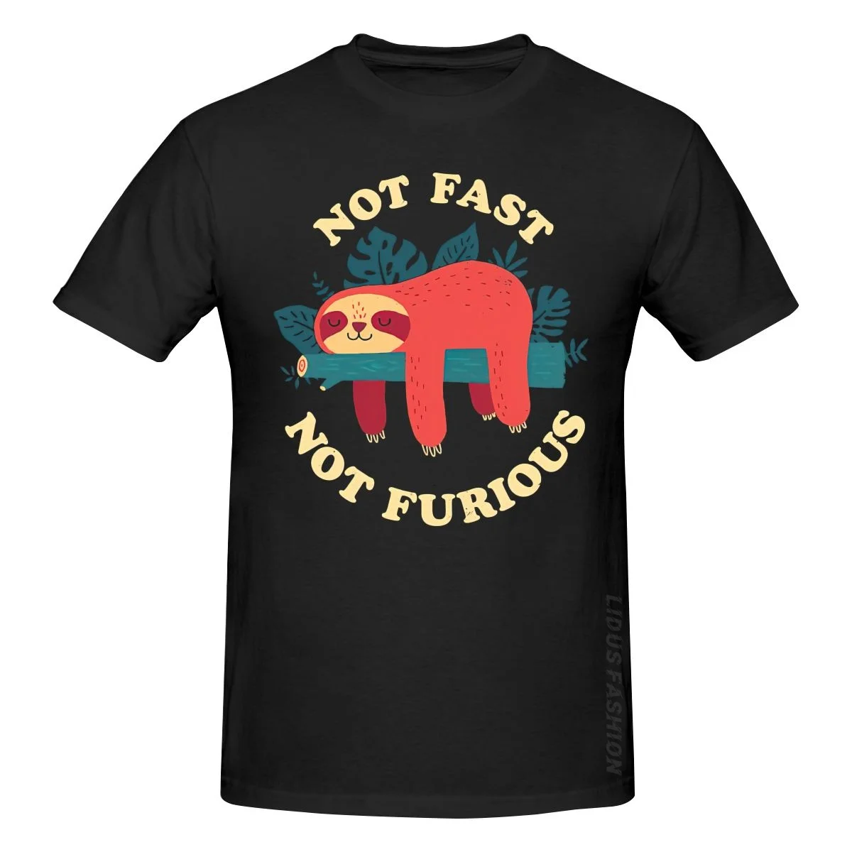 

Not Fast Not Furious Funny Sloth Design T Shirt Clothing Graphics Tshirt Short Sleeve Sweatshirt undershirt Unisex T-shirt Tee