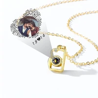 925 sterling silver valentines day gift photo custom projection necklace camera projection necklace lover family memory gift