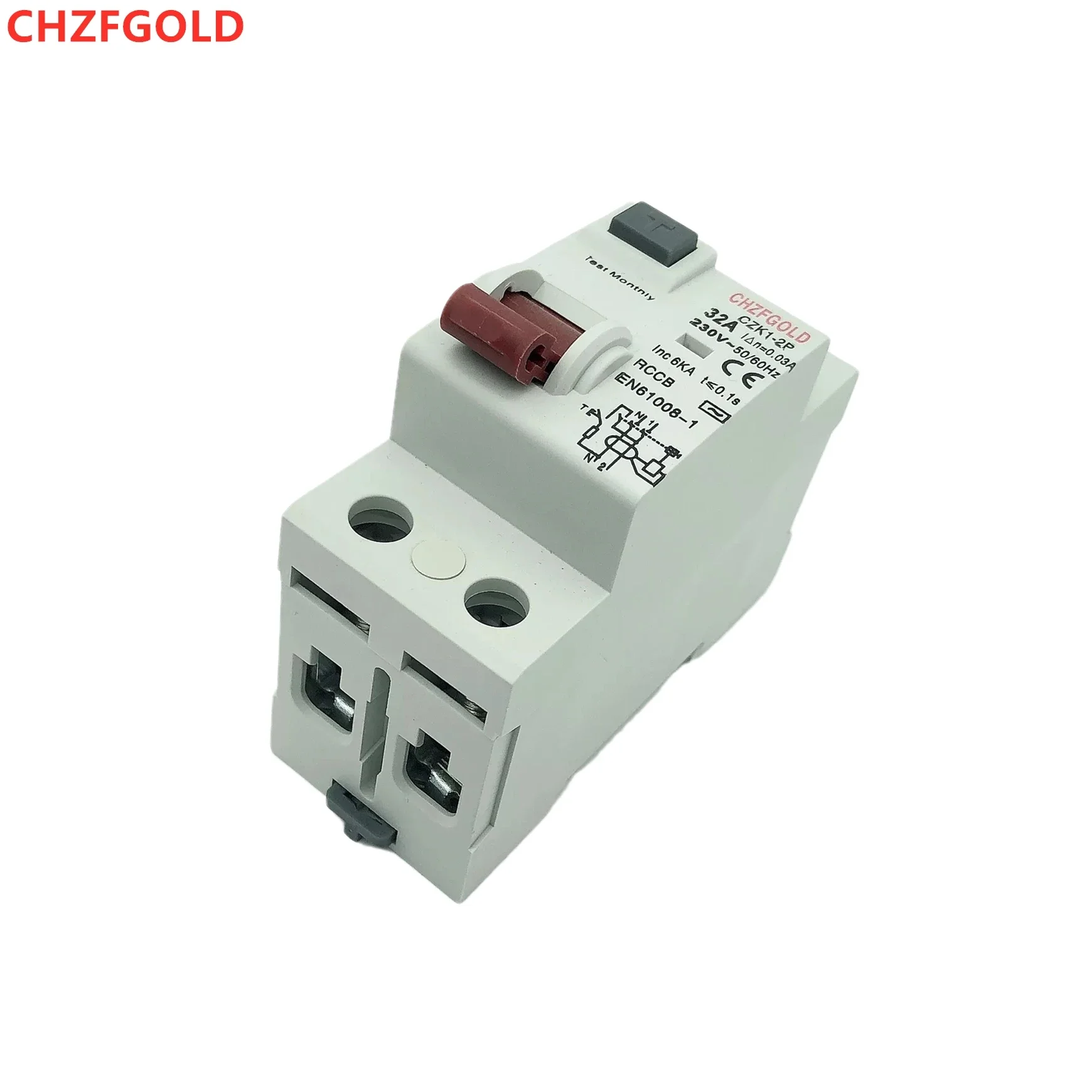 CHZFGOLD-Disyuntor для устройств Residual RCD RCCB tipo B Evse 2P 4P AC 40a 63a 120a 30ma EKL6-100B 10KA Din Rail 220V