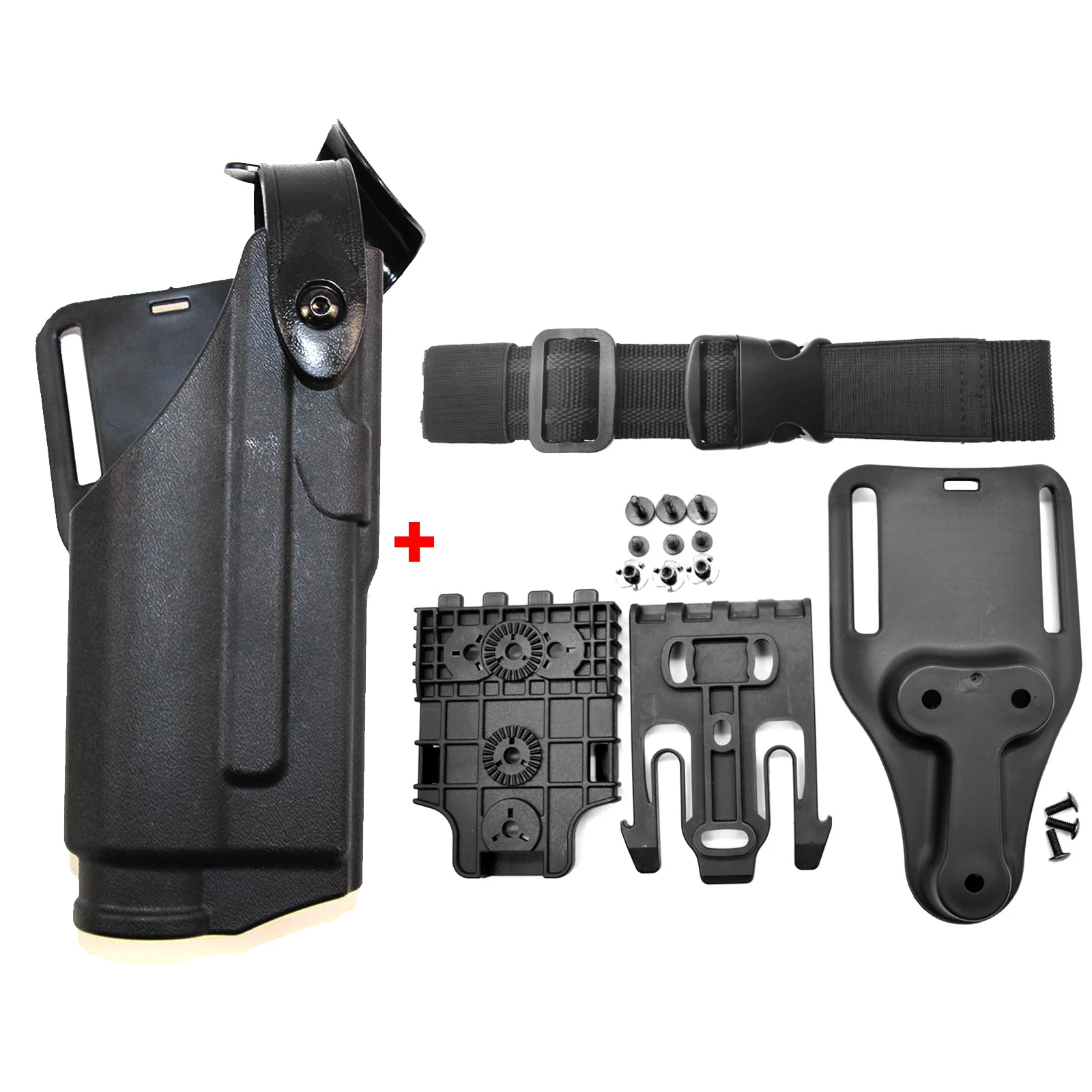 Tactical Pistol Gun Holser for Glock 17 19 Hunting Airsoft Flashlight Bearing Holster with QLS 19 22 Quick Locking System Kit