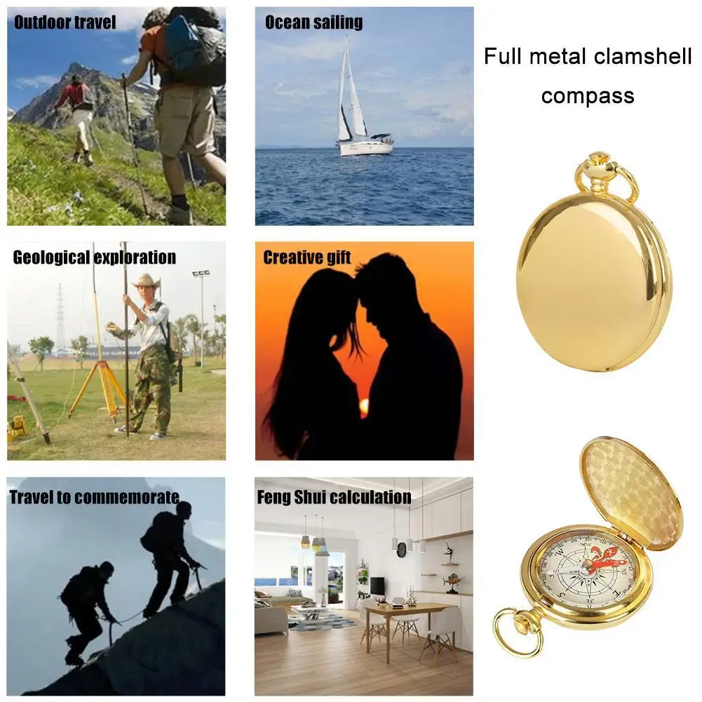 

Camping Hiking Boating Survival Navigation Compass Portable Pocket Watch Compass