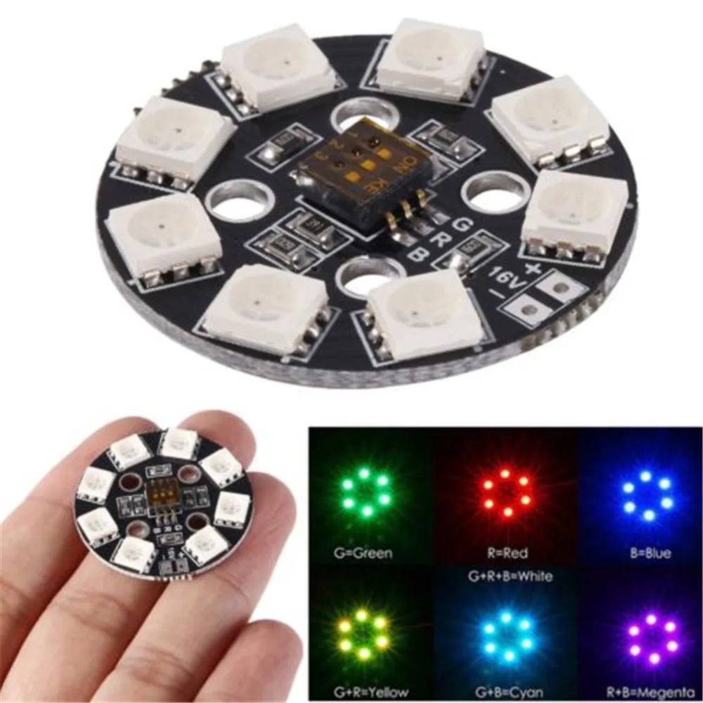 

Светодиодная панель RGB, меняющие цвета огни для FPV многовинтовых летательных аппаратов, вертолетов, автомобилей на дистанционном управлении и других огней «сделай сам» RGB5050