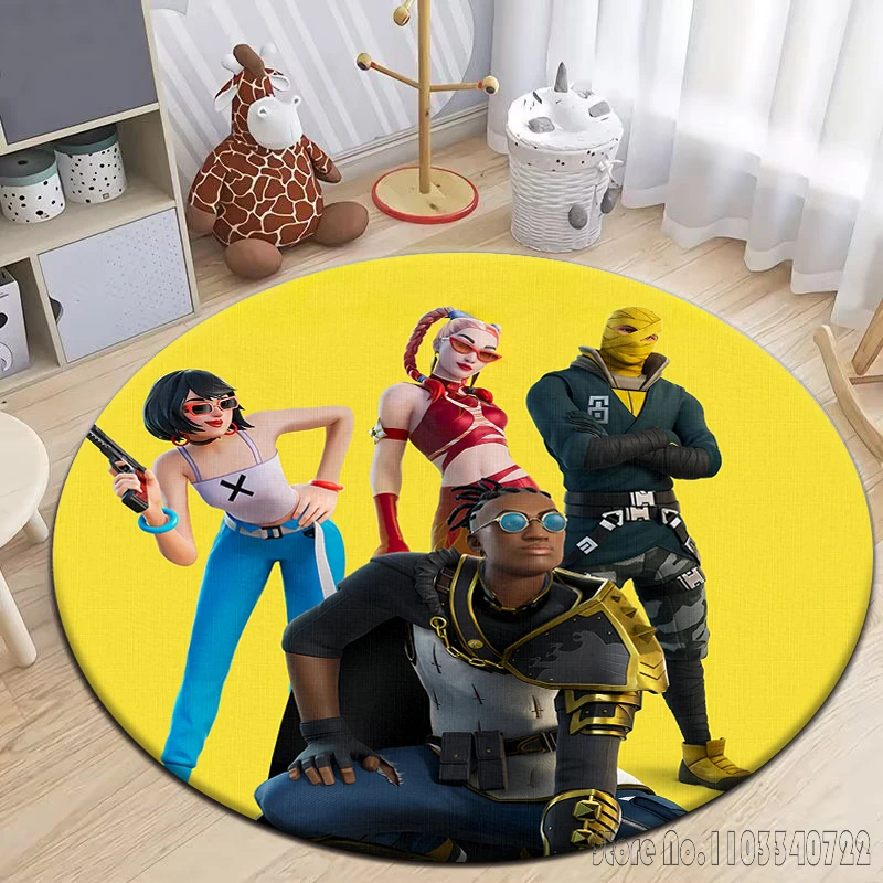 Игра Fort Gun и пожарная битва круглый ковер спальня гостиная дверной коврик пикник