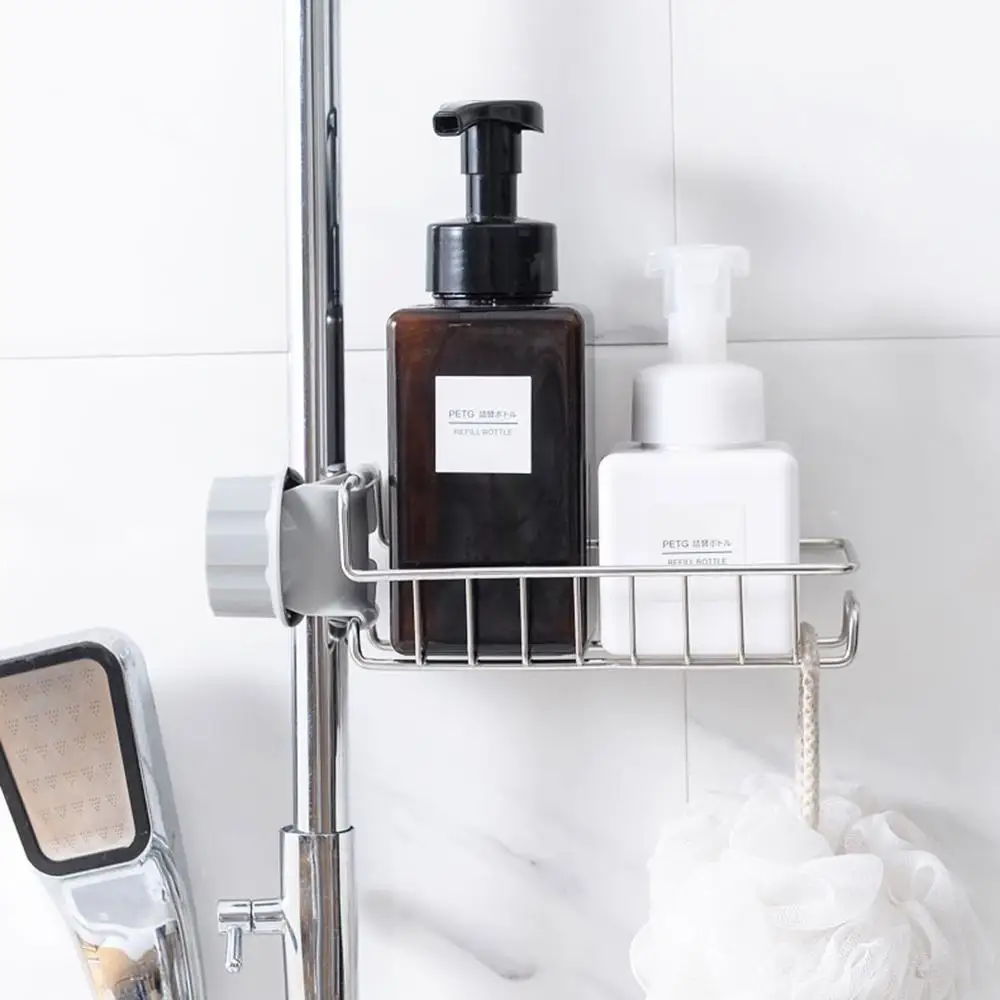 

Stainless Steel Drain Rack Sink Drainer Soap Dishcloth Rag Sponge Storage Shelf Adjustable Rack Kitchen Faucet Finishing Basket