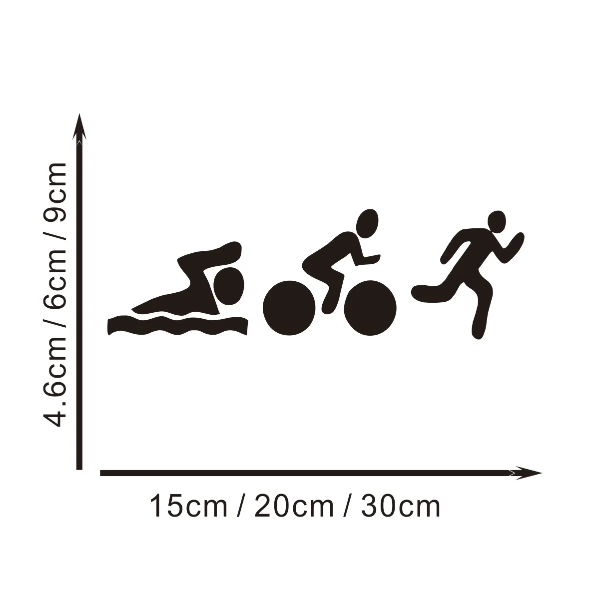 Автомобильная наклейка для триатлона подходящая плавания езды на велосипеде и
