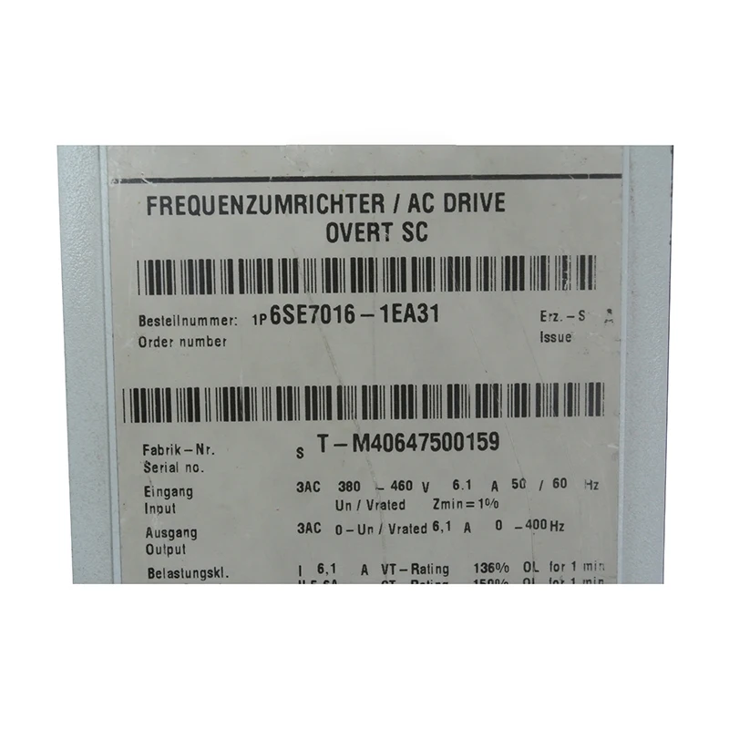 6SE7016-1EA31 siveveenzumrichited/AC Drive Overt SC используется в хорошем состоянии