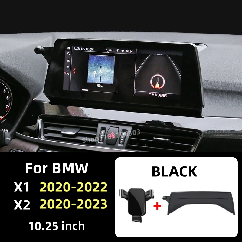 

Для BMW X1 X2 2016 2017 2018-2022 2023 Автомобильный держатель телефона Держатель телефона GPS-кронштейн 10,25-дюймовый экран Подставка для телефона Автомобильные аксессуары