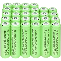 20pcs aa 1 2v 3000mah nimh 1 2v rechargeable batteries green battery garden solar light led flashlight torcheu free shipping