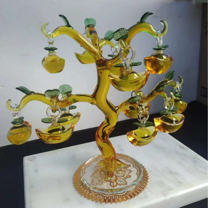 Украшение Tiktok в виде драгоценных камней Листьев украшение на удачу для гостиной