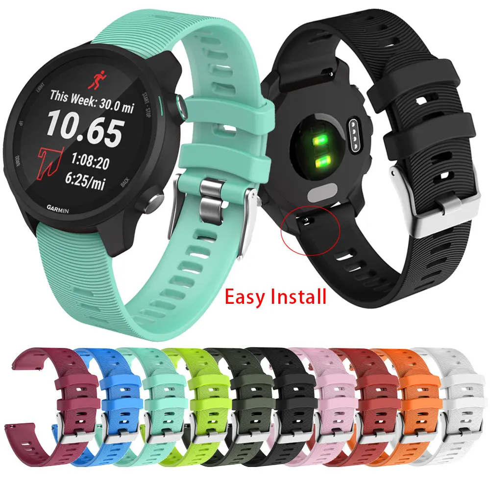 Ремешок силиконовый для смарт-часов Garmin Forerunner 245 645 20 мм |