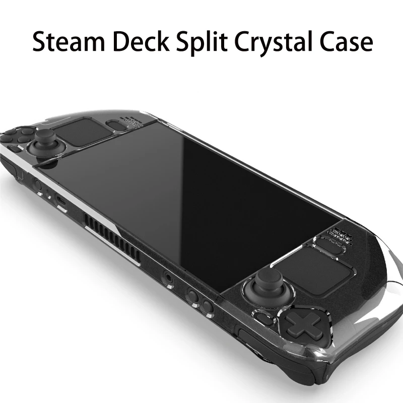 

Transparent Split Crystal Hard Case Full Coverage Protective Cover Housing Shell Anti-fingerprints for Steam Deck Host