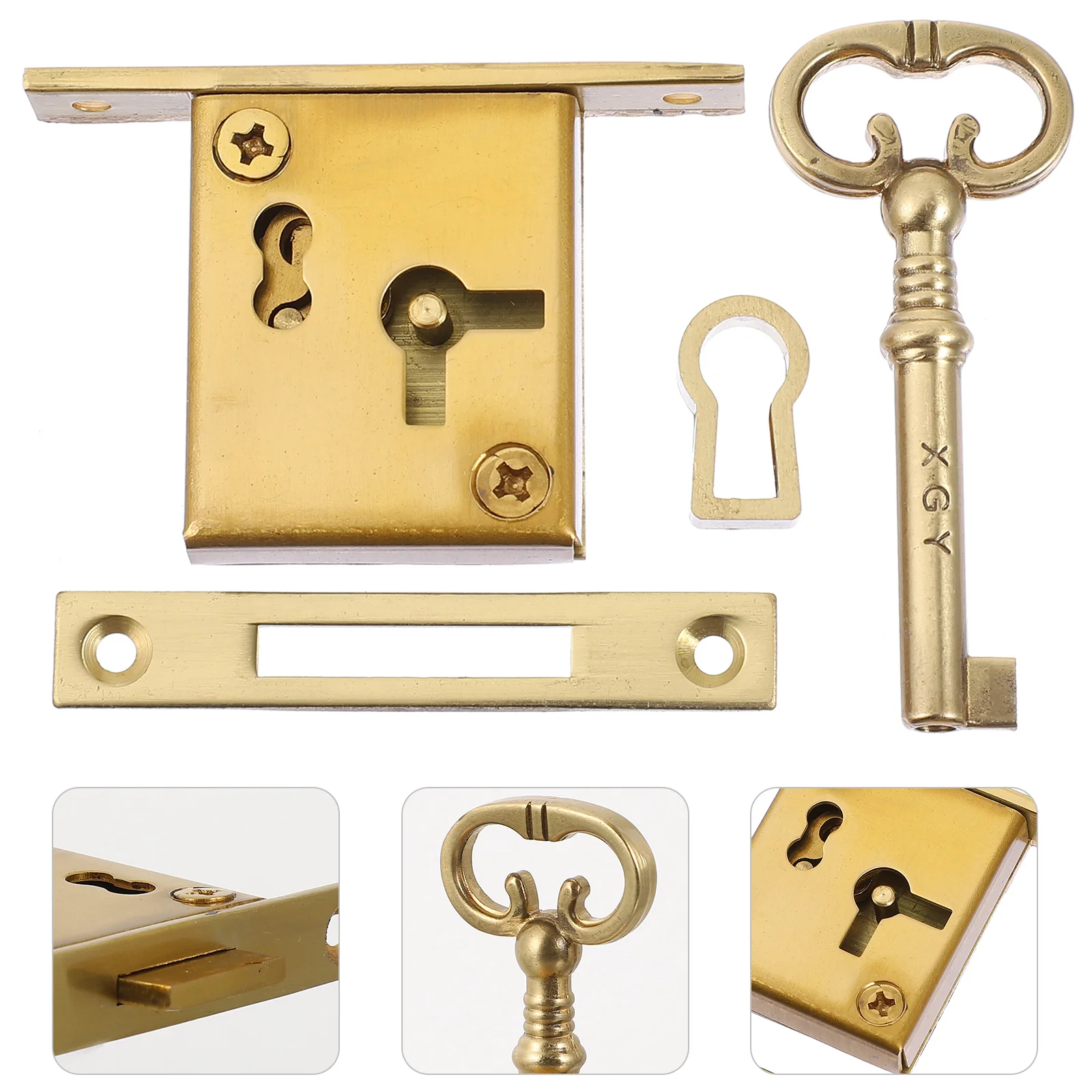 

Lock Key Cabinet Case Locksdrawer Retro Desk Furniture Cupboardsquare Mailbox Red Wooden Cylinder Box Wardrobe Decorativetype